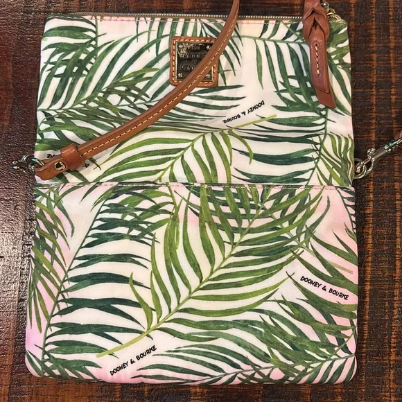 Dooney & Bourke Crossbody Bag Palm Montego Nylon Foldover Zip Small Purse - Picture 6 of 11